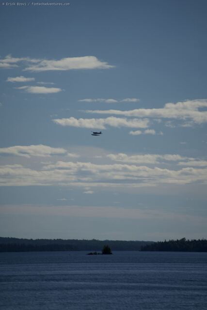 Lake Superior horizon at dusk from Isle Royale National Park, Michigan