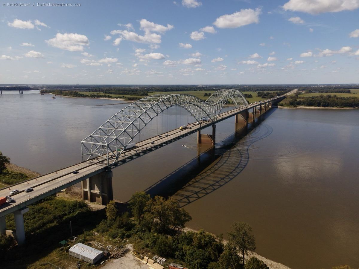 Downtown Memphis skyline along the Mississippi River, Tennessee