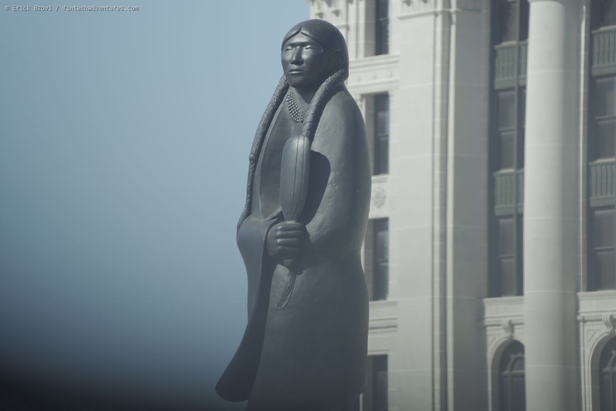 Native American statue at the Oklahoma State Capitol building, Oklahoma City